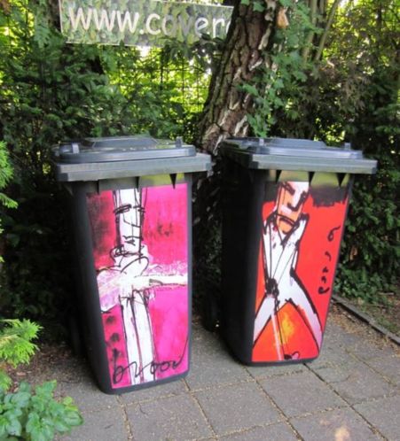 container kliko sticker, afvalbak, otto, decoratie stickers