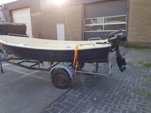 Corsiva 430 incl. 5pk suzuki 4-takt en goede trailer