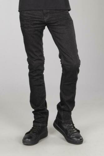 Course Jeans Burnout Slim Fit Aramid Reinforced Zwart
