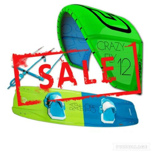 Crazy SALE, tot 50 op kiteboards, kites en surfboard