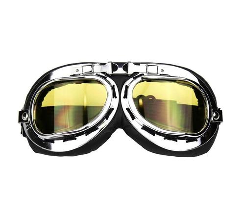 CRG chrome motorbril Glaskleur Geel