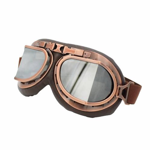 CRG vintage pilotenbril Glaskleur Zilver reflectie