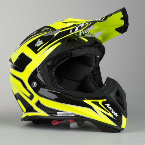 Crosshelm Airoh Aviator 2.2 Ripple Geel (Motocross-Outfit)