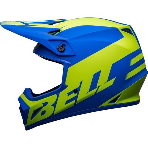 Crosshelm Bell MX-9 Fluo Geel  Blauw - MAAT MEDIUM  LARGE