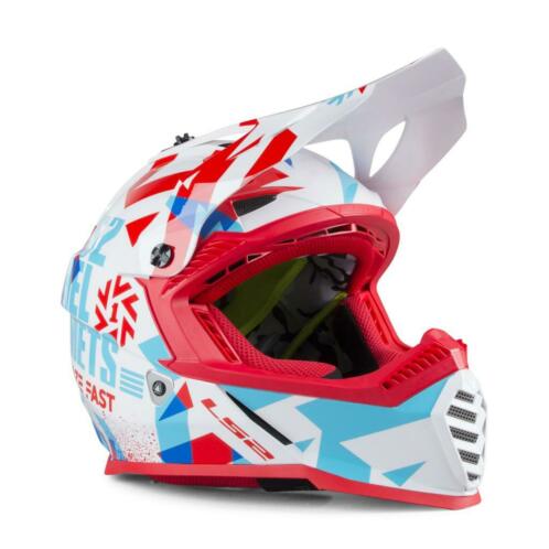 Crosshelm Kinderen LS2 MX437 Fast Evo Rood-Wit (Crosshelmen)