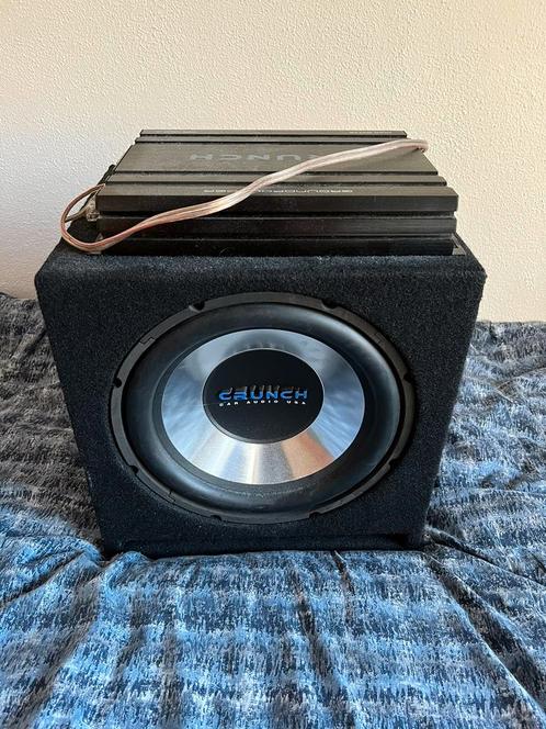 Crunch 1000w subwoofer ZONDER KABELS met versterker