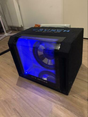 Crunch subwoofer GTS400 met versteker GTI4100