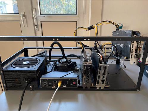 Crypto mining rig complete set  4 graphics cards, Intel CPU