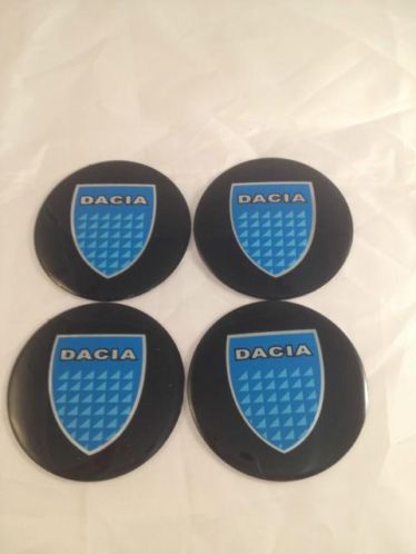 Dacia Aluminium 55 mm Naafstickers Naaf Stickers Kappen