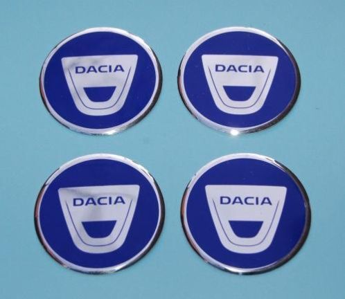 Dacia Aluminium 60 mm Naafstickers Naaf Stickers Naafdop Kap