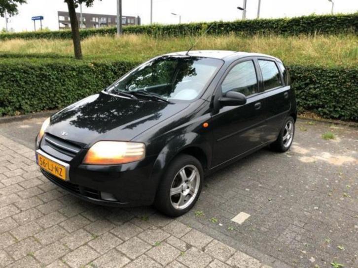 Daewoo Kalos 1.4 2003 Zwart Electr. Ramen, APK tot 022019