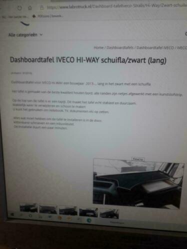 Dashboard tafel IVECO Stralis H-Way 2013 met lade