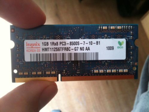 DDR3 SD Ram werkgeheugen 2 x 1gb voor Apple amp laptop 