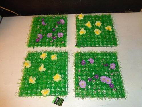 Decoratie grasmatjes voor tuintafels - 4 stuks