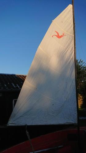 Deelbare mast  grootzeil en fok