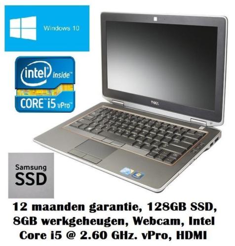 Dell E6320 i5 vPro, 128GB SSD,8GB werkgeheugen, HDMI, Webcam