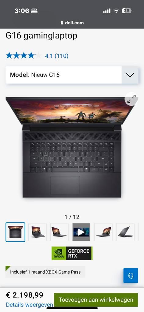 Dell G16 Gaming Laptop NIEUW met factuur