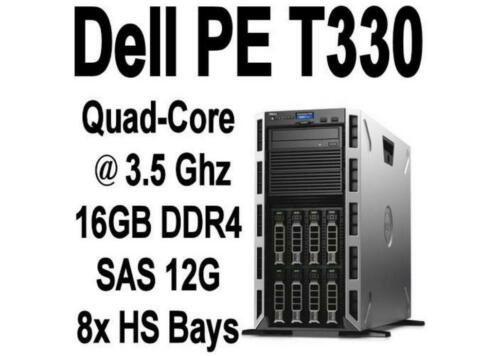 Dell PE T330 Server Quadcore 3.5Ghz, 16GB DDR4, 2TB HD, ESXi