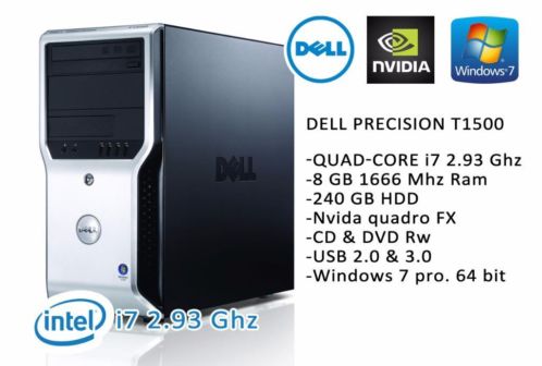 Dell Precision T1500 - i7 2.93 Ghz - 8 Gb ram - 250 Gb HDD