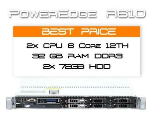 Dell R710  12 Core 24TH  32GB RAM  2x 72GB 10K SAS