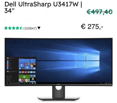 Dell U3417W monitor