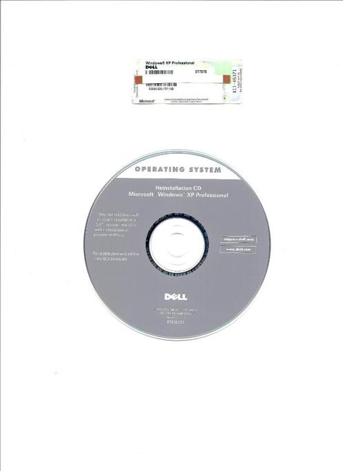 Dell XPProf Reinstallation cd engels en CoA sticker retro pc