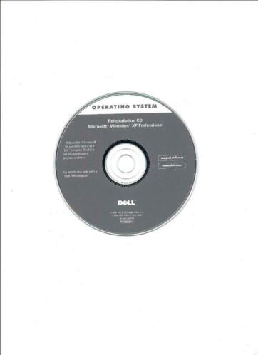 Dell XPProf. Reinstallation cdrom engels met coa sticker