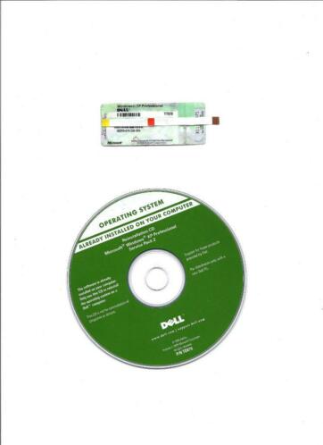 Dell XPProf. Reinstallation cdrom engels SP2 met coa sticker