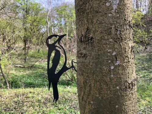 Deulvink De Grote Bonte Specht - Tuindecoratie - Tuinbeeld
