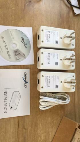 Devolo 500 avplus ethernet over power 3 stekker set