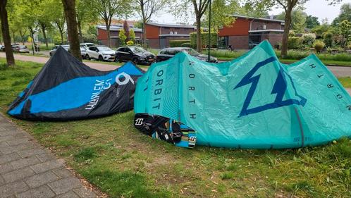 Dit weekend ophalen kite set - 9amp 11m, bars, board, trapeze