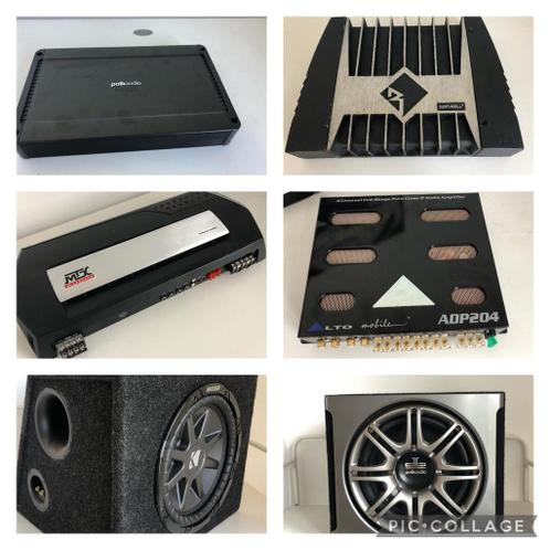 Diverse caraudio subwoofer versterkers enz enz inruil mog