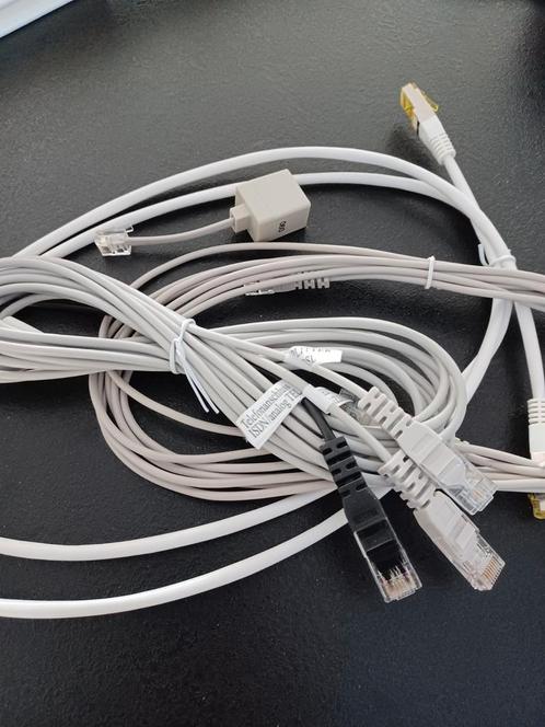 Diverse kabels DSL splitter, ISDNanloge telefoon, DSLTEL