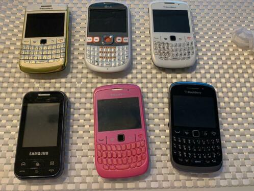 Diverse mobieltjes Blackberry039s, Iphone amp LG