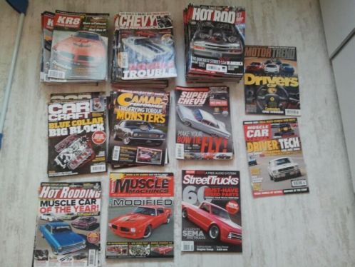 Diverse Usa car magazines grote stapel 