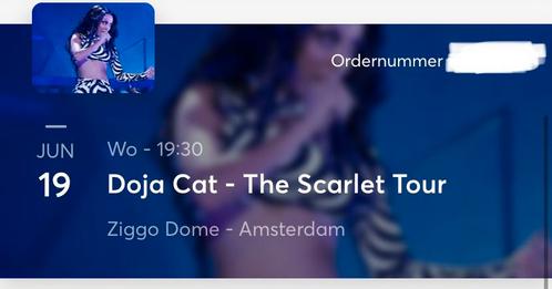 Doja Cat  Scarlet Tour Ziggo Dome vak 206 rij 2 stoel 190