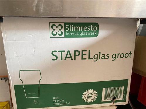 Doos stapelglazen inhoud 72 stuks A 28 cl.