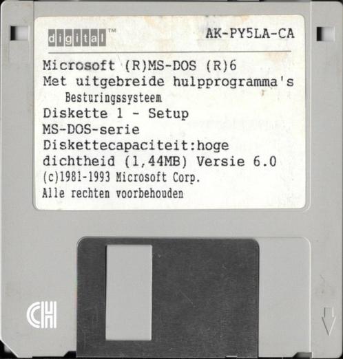 DOS 6.0 op 3 diskettes