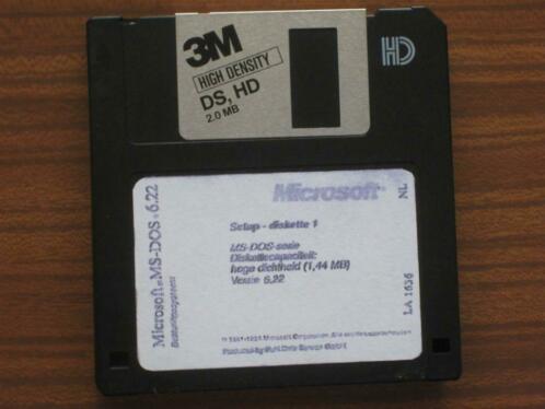 DOS 6.22 op 4 diskettes floppys