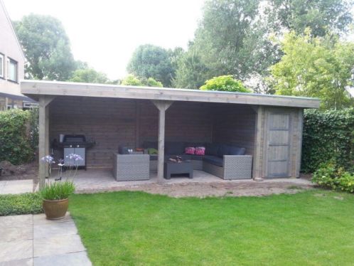 Douglas-look PM28mm tuinhuis met Veranda 150x300550x300AD1