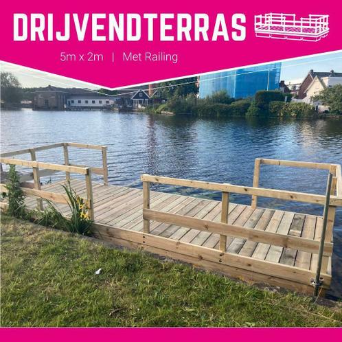 Drijvend Terras 5x2,4m, Steiger, Terrasboot, Ponton, Vlot