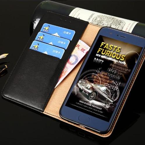 DrPhone Xperia XZ2 Flip Cover - Kaart Case met briefvak Sta