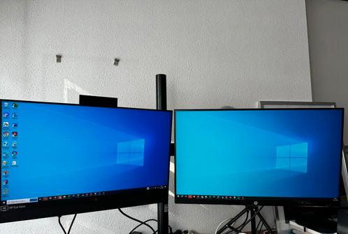 Dual HP Monitor met HD Webcam en Dual Monitor Arm Stand