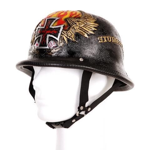 Duitse biker helm dobbelstenen 