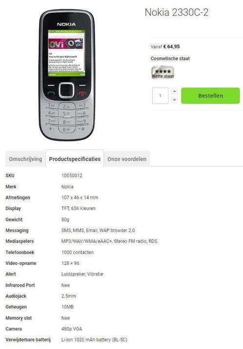 dumb-phone Nokia 2330-C2