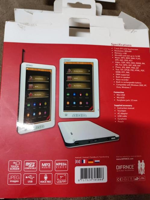 E-reader 7 inch met toebehoren