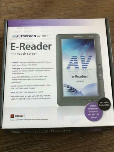 E-Reader inclusief beschermhoes en e-books
