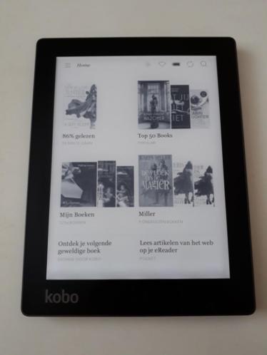 E-reader Kobo Aura zwart, incl sleepcover en 1216 boeken