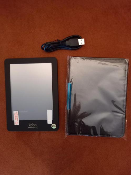 E-reader Kobo Glo N613 met beschermhoesje en oplader