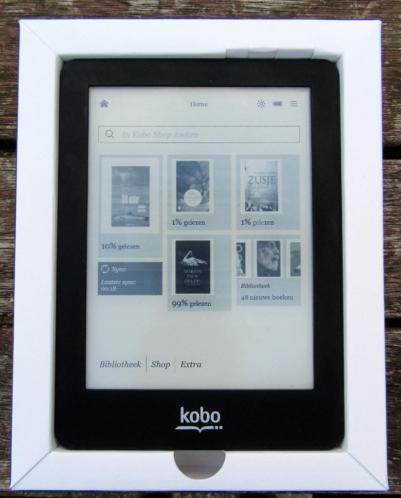 E-reader KOBO GLO WiFi Incl.Echt Leren Hoes NIEUW IN DOOS 